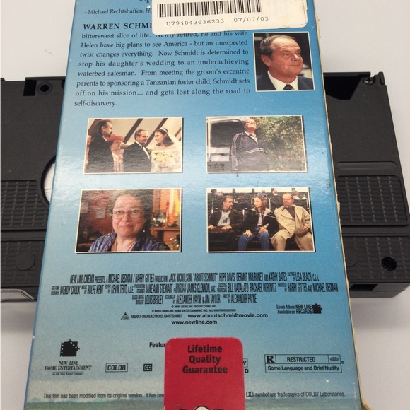 Vintage VHS About Schmidt. Movie Jack Nicholson. - Picture 4 of 5